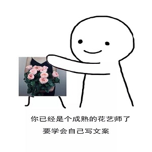 花艺师摸摸头表情包高清版