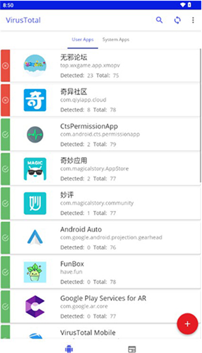 VirusTotal Mobileappd