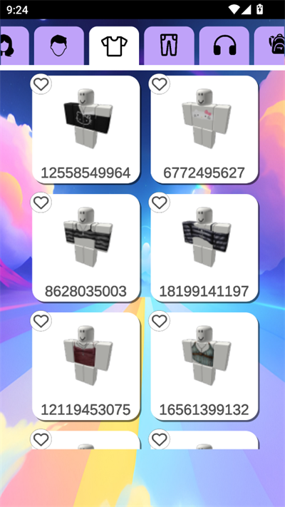 װ ID-Roblox(Outfit lD)°
