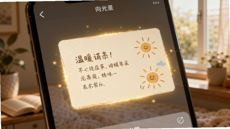 �����Ӧ������ů������Ƭ���棬��Ļ����ʾһ���׻�ɫ��Ƭ������ӡ����͵����ֺ��ֻ�С̫��ͼ������Χ�е����Ĺ��Σ�������ģ�������ڴ����������Χ����������
