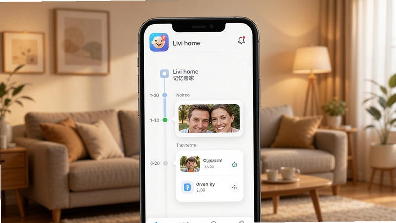 һ����ΪLivi home����ܼҵ��ֻ�Ӧ�ý���չʾ�������������ֻ���Ļ����Ļ�ڳ��ּ�ͥ����ʱ�������������ѿ�Ƭ������Ϊ��ܰ�ľӼҿ���������ůɫ�����ߣ����������ִ���ͻ��Ӧ��ͼ������Ĺ�������