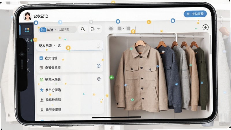记衣记软件季节分类筛选界面预览图