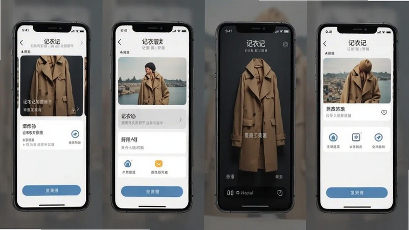 记衣记软件移动端操作界面展示图