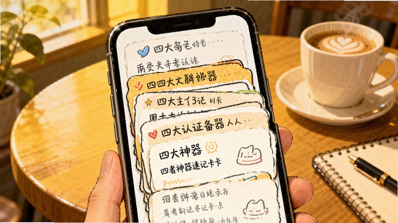 �Ĵ���֤���������ټǿ�Ƭ���棬�ֻ���Ļչʾ����֪ʶ��Ƭ�ѵ�������Ϊ���������棬ů��ɫ�����ֻ���