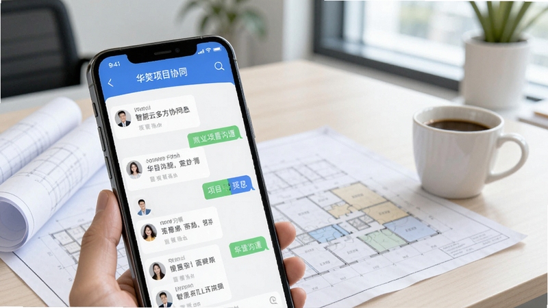 ���ǻ��ƶ෽Эͬ��Ϣ���棬����Ϊ�ֻ���Ļ��ʾ����ʽ��Ŀ��ͨ�б�������Ϊ�ִ��칫��������������ͼֽ�Ϳ��ȱ���ɫ���������£����ָ�ЧЭͬ��Χ