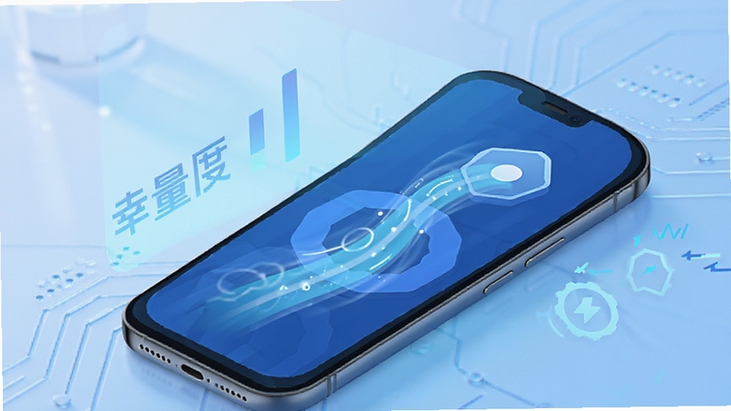 幸运软件运行流畅度示意图,画面展示手机屏幕中应用运行流畅的动画效果,背景为科技感淡蓝色渐变,体现轻量高效
