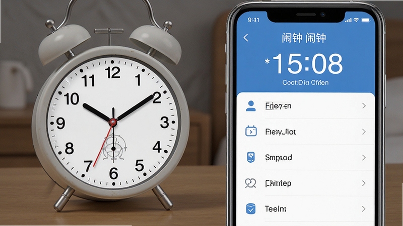 每天闹钟时钟 软件主界面与闹钟列表展示图