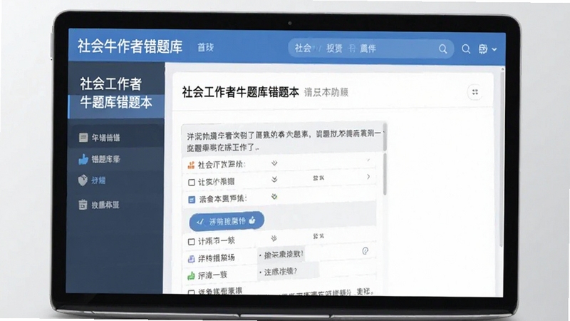社会工作者牛题库错题本功能界面截图预览