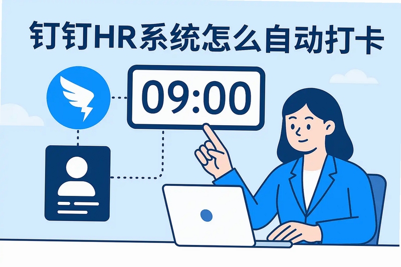 HR小助手打卡操作界面截图