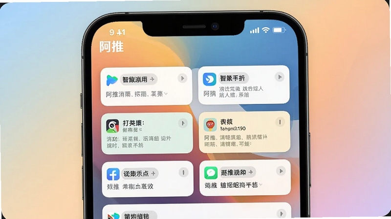 ������Ϣ�ۺϽ��棬�ֻ���Ļ��չʾ������ͬӦ�õ�֪ͨ��Ƭ�������У���ɫ���£������а���logo������Ϊ��ͽ��䣬�������ܷ���Ч��