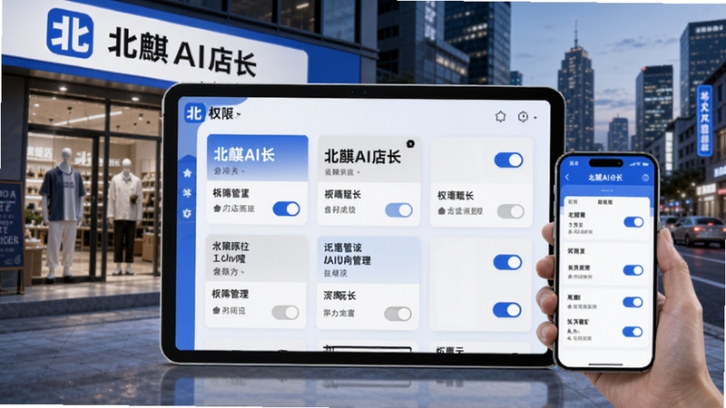 ����AI�곤���ŵ�Эͬ�������棬����չʾƽ����ֻ���Ļ�ڶ���ŵ꿨Ƭ��Ȩ�޿��أ�����Ϊ���������������н־����Ƽ�������ҵ�н�ϣ�������ɫ������ֱ��