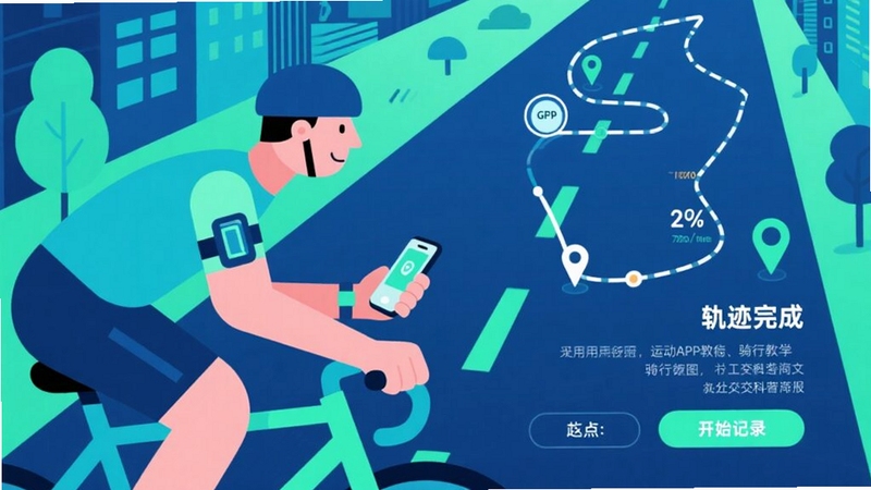 骑友 骑行轨迹记录界面