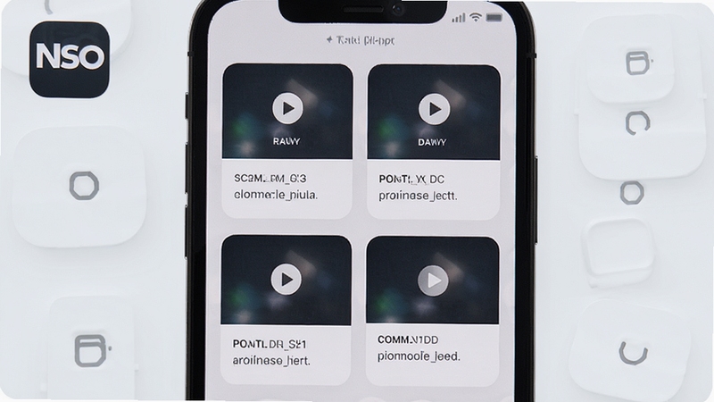 NSO�ű����ִ�й���չʾ���ֻ���Ļ����ʾ����ű���Ƭ��ÿ����Ƭ���в��Ű�ť������Ԥ��������Ϊǳɫ�����񣬴���NSO����ͼ��