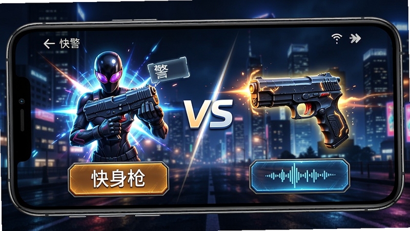 �쾯VS����ǹ ���н��棬չʾ��׿�ֻ��б���ǹ��������Ч��ť������Ϊ����ҹ������Ч������ϸ�ڷḻ