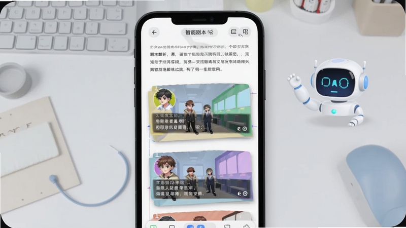 �����������ܾ籾�������棬�ֻ���Ļ��ʾһ��С˵���ֱ��Զ����Ϊ�����ɫ�־���Ƭ��ÿ�ſ�Ƭ���н�ɫͷ���̨��Ԥ����������ǳ��ɫ����̨����Ļ�Ա���AI����������ͼ�꣬������������������Booguģ������