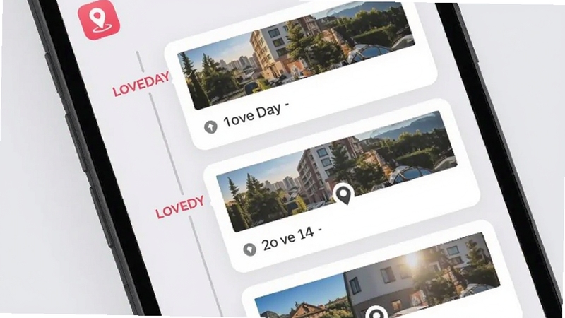 LoveDay ʱ������־������д������չʾ�ֻ���Ļ�ڴ�ֱ���е�ʱ���ῨƬ��ÿ�ſ�Ƭ���еص�����ͼ��ʱ�̱�ǣ�����Ϊǳ��ɫ����׺ LoveDay Ӧ��ͼ�꣬�����������죬ǿ��ʱ������λ����Ϣ�Ľ��