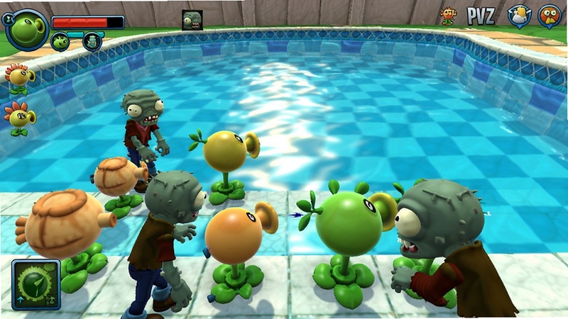 PVZ FirstPerson ��Ϸ��ս�����������н�ʬ��ɫ���ڹ����㶹���֣�ֲ����߳���ȱ�ڣ�����ΪӾ�عؿ���ˮ�淴����ߣ����Ϊ3D��ͨ��Ⱦ��ϸ�ڷḻ