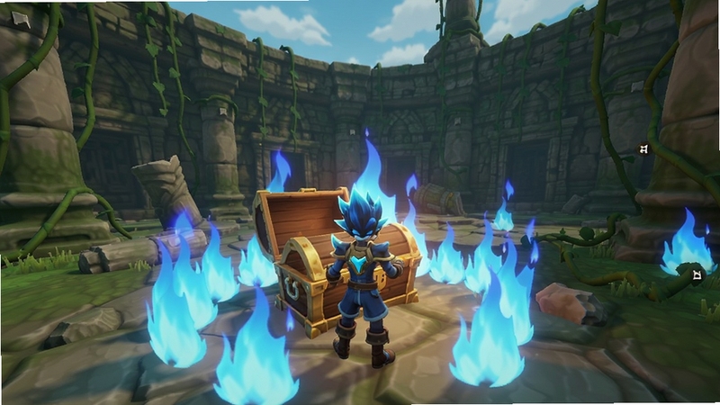 Blue Fire ��Ϸ��ɫ�����������ֱ��䣬��Χ����ɫ���滷�ƣ������ǹ����ż���������������������̽����