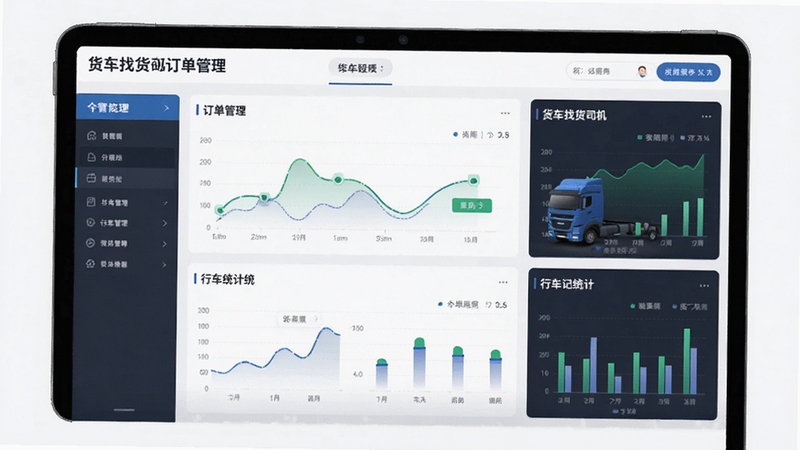 货车找货司机订单管理行车记录统计界面预览图