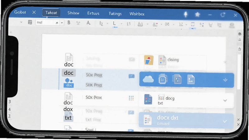 Word�༭�ĵ� ���ʽ���� �ֻ���Ļ��ʾdoc docx txt�ļ��б� ������ ��ɫ��ɫ�� ��ƽͼ�� ����������ͼ