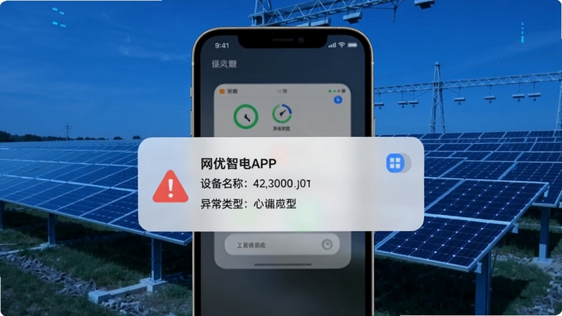 �����ǵ�APP���ܸ澯���͹���չʾ���ֻ������澯֪ͨ��Ƭ����ʾ�豸�������쳣���ͣ�����Ϊ�����վ�ֳ���Ƭ���Ƽ�����ɫ��
