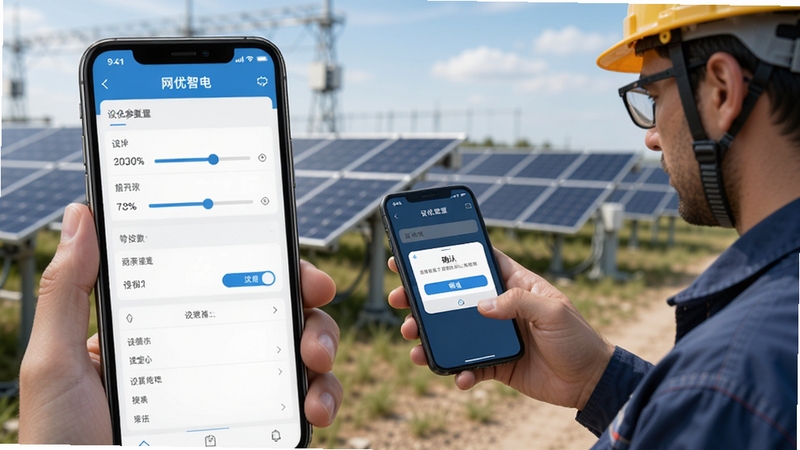 �����ǵ�APPԶ�̲������ý��棬�ֻ���Ļ��ʾ�豸�������������ȷ�ϵ���������Ϊ����ʦ�ڹ����վ�ֳ������ֻ���дʵ���