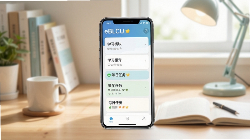 eBLCU��������������չʾ����������Ϊ�ֻ���Ļ����ʾѧϰģ���б���ÿ������Ƭ������Ϊ��͵���������������ɫ������������ͻ������ѧϰ��Χ