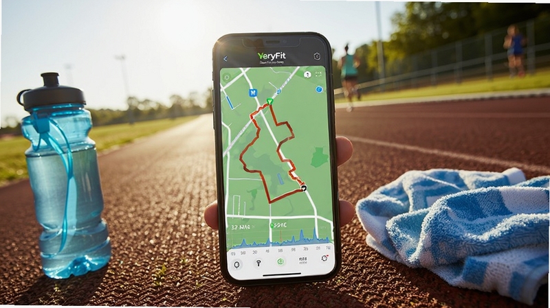 VeryFit�˶���¼����չʾ���ֻ���Ļ��ʾ�ܲ��켣��ͼ������ͼ��������Ϊ�����ܵ��������������ģ��˶�ˮ����ë����׺���棬ͻ���˶�������