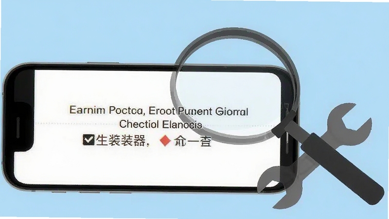 没有机器人,就没有生命原版安装器帮助用户排查安装问题,画面中手机屏幕显示错误提示,旁边有放大镜和扳手工具,背景为浅蓝色,风格简洁实用
