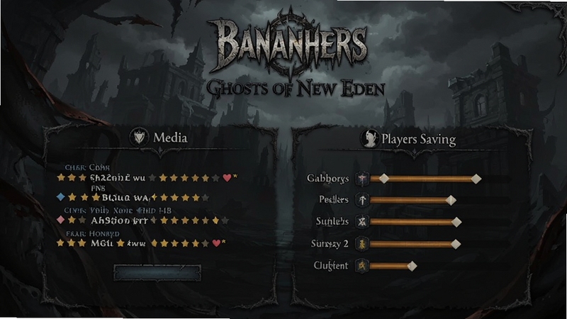 Banishers Ghosts of New Eden��Ϸ���ֽ��棬չʾý��������������֣����ڷ��UI