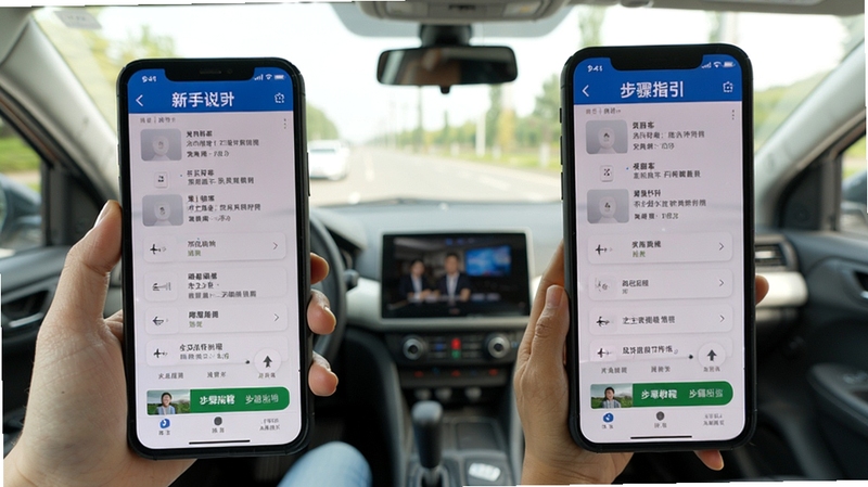 顺风车出行车主版 新手教程 步骤指引 手机操作 实景演示 车主使用场景 清晰明亮