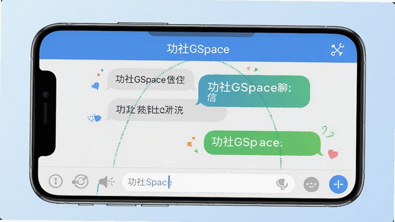 ����GSpace˽�����촰�ڣ��ֻ���Ļչʾ�Ի�����������򣬻�������λ�������룬����Ϊ����ɫ���䣬ͻ����ʱͨѶ�����У�����GSpace���������ڶ�������ϸ�ڷḻ