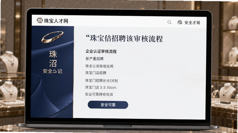 珠宝人才网 企业认证审核流程界面 珠宝门店招聘信息发布 安全可靠风格