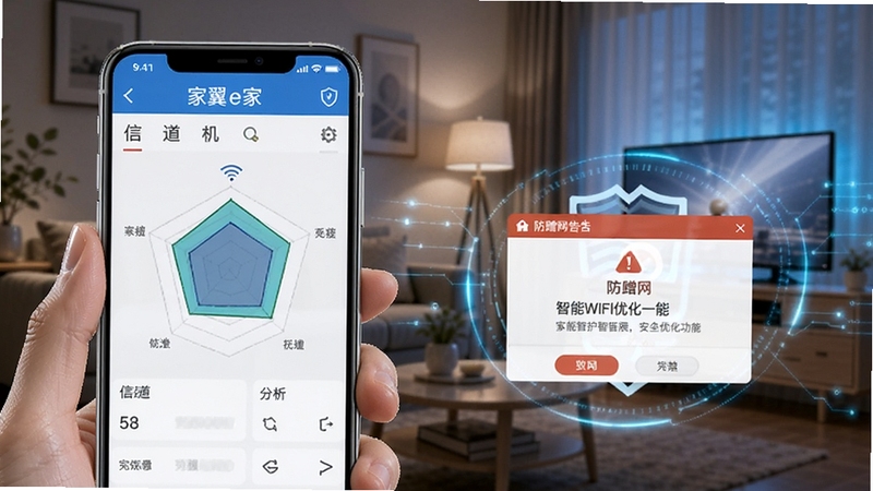 ����e������WiFi�Ż�����չʾ���ֻ���Ļ��ʾ�ŵ������״�ͼ��������澯����������Ϊ��ͥ����һ�ǣ�������пƼ���Ч��ǿ����ȫ�������