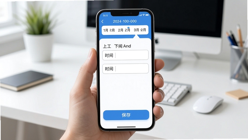 �ֻ���ĻչʾСʱ�����ڼǹ�����һ���ǹ����棬��ɫ��Ϊ���µ�����ɫ��������ʾ����ѡ�������в����Ϲ��¹�ʱ������򣬵ײ�����Ŀ�ı��水ť�������Ǽ�Լ�İ칫���滷����������ɾ�����