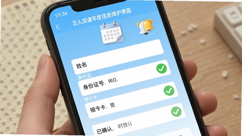 ������ǲ�����Ϣά�����棬�ֻ���Ļ��ʾ������дҳ�棬��������������֤�š����п����ֶΣ��Ա�����ɫ�Թ���ʾ��ȷ�ϣ�����Ϊǳ��ɫ���䣬����������������ͼ�꣬ͻ�����ά����ʱЧ��