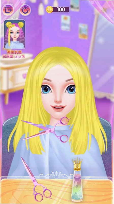 快乐美容沙龙游戏员工界面