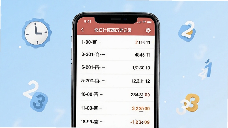 ����������ʷ��¼ҳ�棬��������Ϊ�ֻ���Ļ����Ļ����ʾ��ʱ�����еļ����¼�б�������Ϊ����ɫ���䣬��׺ʱ��������ͼ�꣬ͻ����¼���湦��