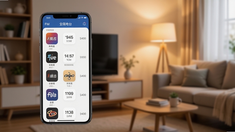 FM�㲥��̨APP����չʾȫ�����ص�̨�б����ֻ���Ļ����ʾ���������ĵ�̨ͼ����Ƶ�����֣���������ܰ�ļҾӻ�������͵ƹ⣬�ִ���Լ��񣬸���ϸ��