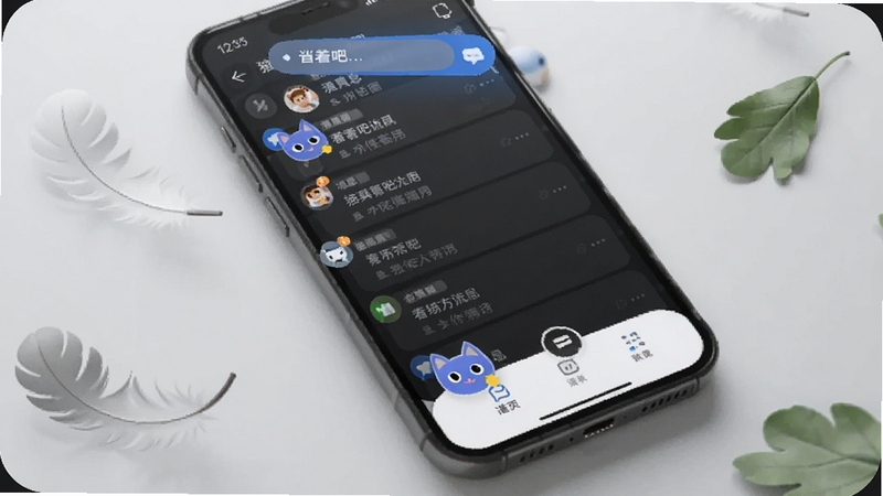 è�Ű�Ӧ�����ֻ���Ļ���������еĽ����ͼ����������ײ�����������Ϣ�б���AIèèͷ�񣬱���Ϊ����ǳ��ɫ���棬�ֻ���Χ������������ë����Ҷװ�Σ�ͻ��ʡ����������