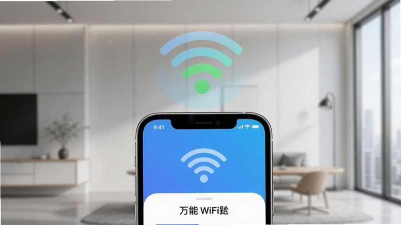 ����WiFi�׿���Ӧ�ý���չʾһ�����ӳɹ��������ֻ��Ϸ�����WiFi�ź�����ͼ�꣬����Ϊ�ִ���Լ���