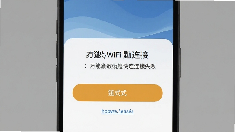 ����WiFi�׿�������ʧ����ʾ�����ͼ���ֻ���Ļ��ʾ���԰�ť�Ͱ������ӣ�����Ϊ��ɫ��Լ���