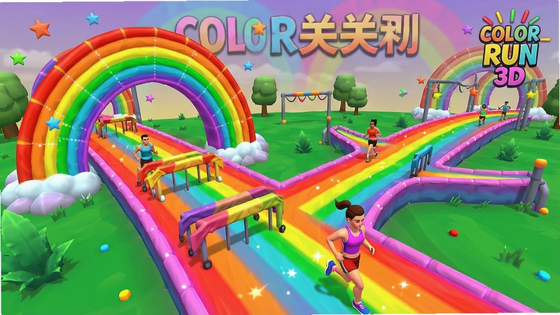 Color Run 3D �ḻ�ؿ� �ʺ����������� �ƶ��ϰ� �ֲ�·�� 3D���� ɫ���ͷ�