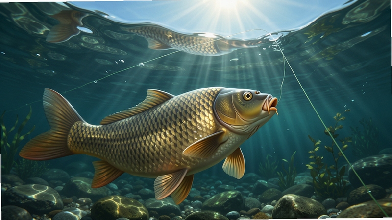 Carp Fishing Pro ��̬ˮ��Ч��չʾͼ����������Ϊһ���޴��������ˮ�����������߽�������ˮ�棬���������⴩͸ˮ���γɵĹ�����ˮ����ʯ����ˮ�ݣ�ϸ�ڷḻ��дʵ���