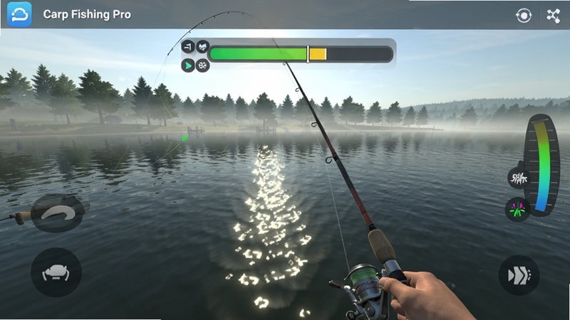 Carp Fishing Pro Ӧ���������ͼ����������չʾ�������Եĺ��棬�������ֳֵ��͵ĵ�һ�˳��ӽǣ�Զ������ľ�ͳ�����UI ������ʾ�׸�����������������ָʾ��������ɫ������дʵ������ Boogu ģ������