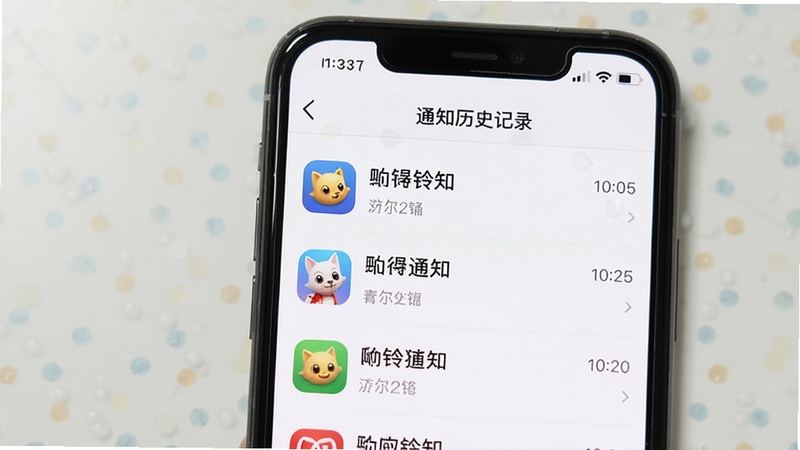 ���屦֪ͨ��ʷ��¼ҳ�棬�ֻ���Ļ��ʾ��ʱ�����е�֪ͨ�б���ÿ����¼����Ӧ��ͼ����ʱ���������Ϊ����ɫ�����񣬻�������չʾ��ʷ���ݹ���