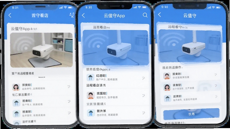 云值守App手机端远程看店操作界面截图