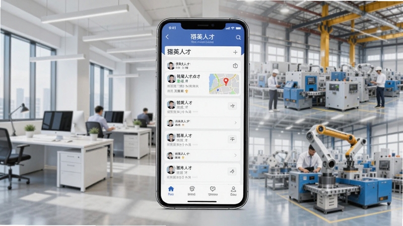 ��Ӣ�˲� ��Ƹ��ְAPP����չʾ �ֻ���Ļ����ʾ��λ�б����ͼ��λ ����Ϊ�ִ��칫�빤�������ں� ����������