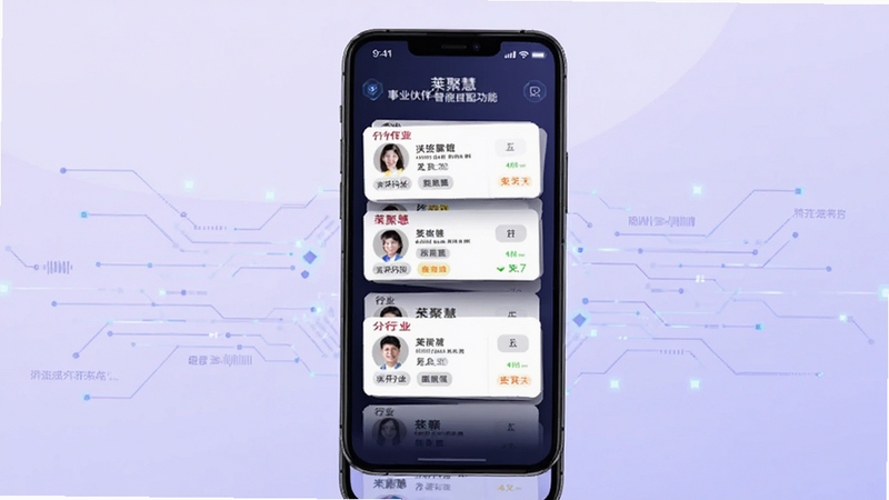 ���ۻ� ��ҵ�������ƥ�书�ܽ��棬�ֻ���Ļ��ʾ�����û���Ƭ��Ƭ����Ƭ������ҵ��ǩ��ƥ��ȣ�����Ϊ����ɫ���䣬�Ƽ�������װ��
