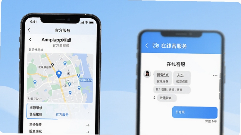 ���App�ٷ�����ҳ�棬�ֻ���Ļչʾ�ۺ�ά�������ͼ�����߿ͷ��Ի����ڣ�����Ϊǳ��ɫ���䣬���������